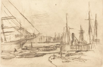 Een schets van Billingsgate, 1878 door James Abbott McNeill Whistler