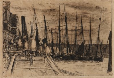 Billingsgate, 1859 door James Abbott McNeill Whistler