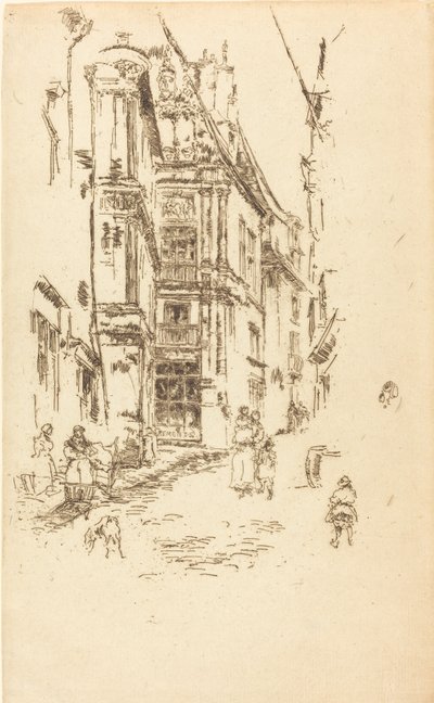 Chancellerie, Loches door James Abbott McNeill Whistler