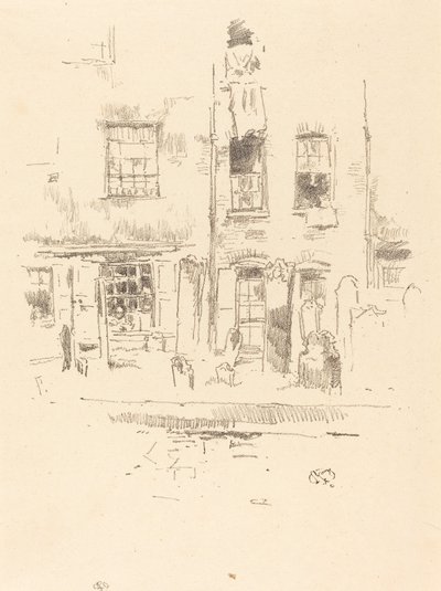 Kerkhof, 1887 door James Abbott McNeill Whistler