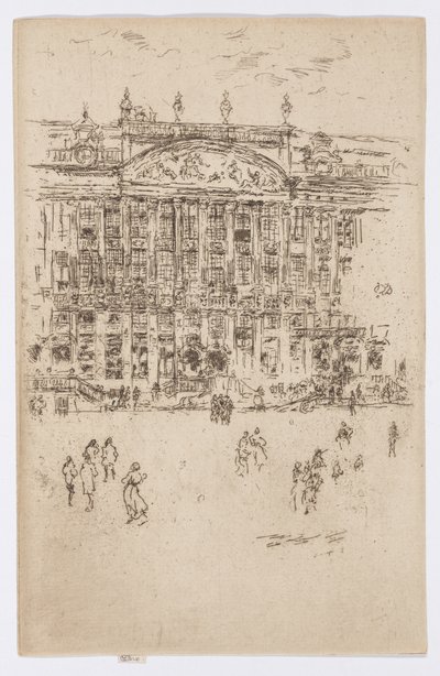 Grote Markt, Brussel door James Abbott McNeill Whistler