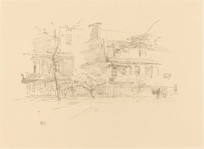 Lindsay Row, Chelsea, 1888 door James Abbott McNeill Whistler