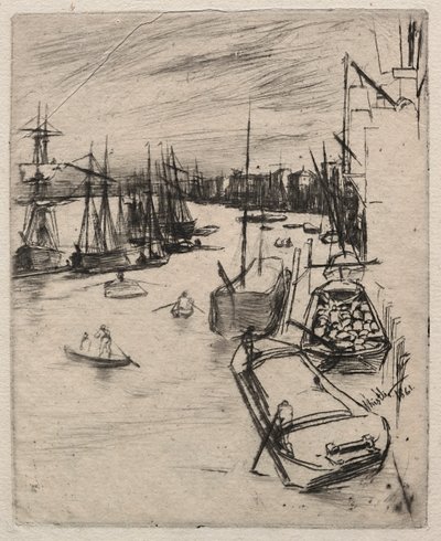 Little Wapping, 1861 door James Abbott McNeill Whistler