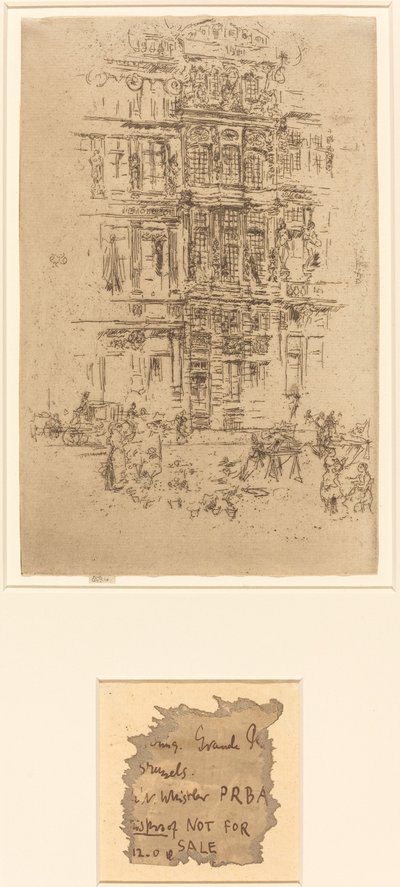 Paleizen, Brussel, 1887 door James Abbott McNeill Whistler