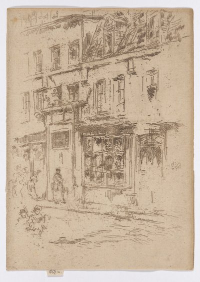 Petite Rue au Beurre, Brussel door James Abbott McNeill Whistler