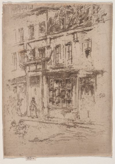 Rue du Buerre, Brussel door James Abbott McNeill Whistler