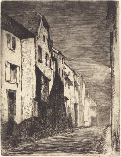 Straat in Saverne, 1858 door James Abbott McNeill Whistler