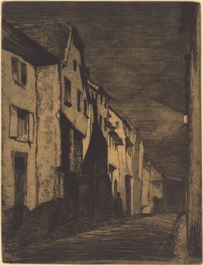 Straat in Saverne, 1858 door James Abbott McNeill Whistler