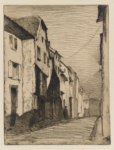 Straat in Saverne, 1858 door James Abbott McNeill Whistler