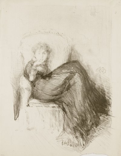 Studie: Maud zittend, 1878 door James Abbott McNeill Whistler