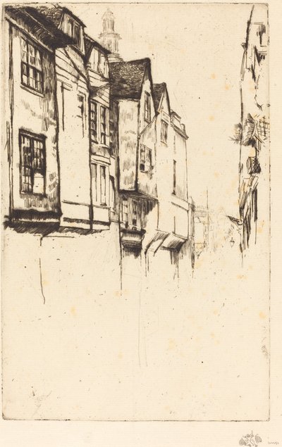 Wych Street, 1877 door James Abbott McNeill Whistler