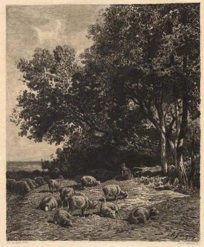 Landschap en Schapen door James David Smillie