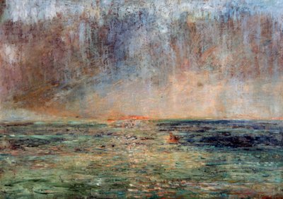 Groot zeegezicht (Zonsondergang) door James Ensor