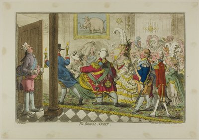 De huwelijksnacht door James Gillray