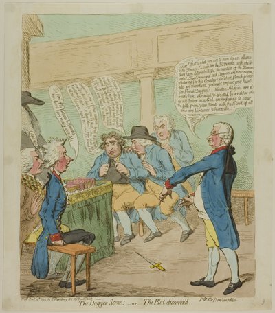 De Dolkscène door James Gillray