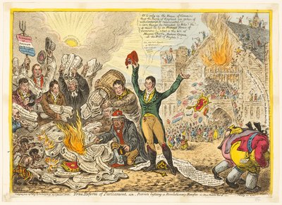 Ware hervorming van het parlement door James Gillray