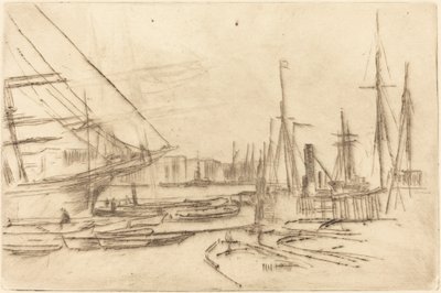 Een Schets van Billingsgate door James Abbott McNeill Whistler