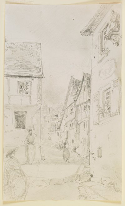 Straatscène door James Abbott McNeill Whistler