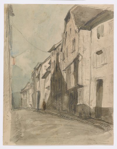 Een straat in Saverne door James Abbott McNeill Whistler