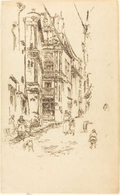 Chancellerie, Loches door James Abbott McNeill Whistler