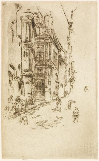 Chancellerie, Loches door James Abbott McNeill Whistler