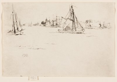 Dordrecht door James Abbott McNeill Whistler