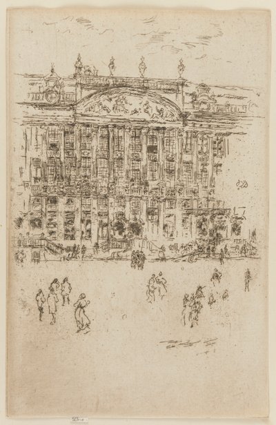 Grote Markt, Brussel door James Abbott McNeill Whistler