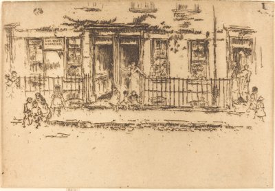 Justice Walk - Chelsea door James Abbott McNeill Whistler