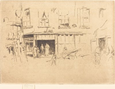 Kleine Hof door James Abbott McNeill Whistler