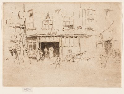 Kleine hof door James Abbott McNeill Whistler