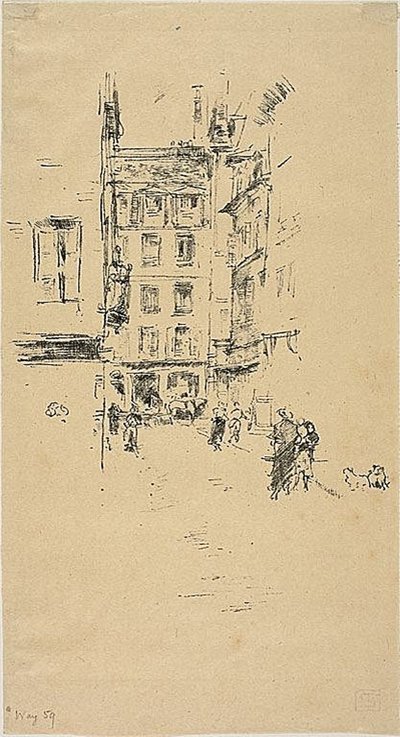 Rue Furstenburg door James Abbott McNeill Whistler