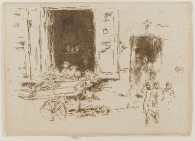 De Barrow- Quartier des Marolles, Brussel door James Abbott McNeill Whistler