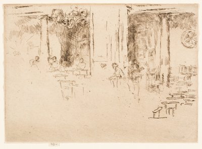 De kerk - Brussel (Aanbidding) door James Abbott McNeill Whistler