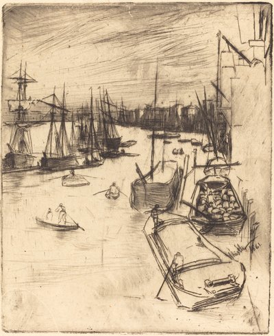 De Kleine Rotherhithe door James Abbott McNeill Whistler