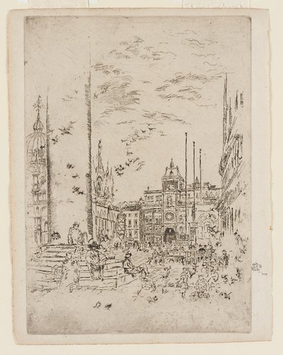 De Piazzetta door James Abbott McNeill Whistler