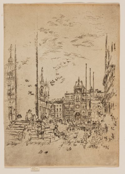 De Piazzetta door James Abbott McNeill Whistler