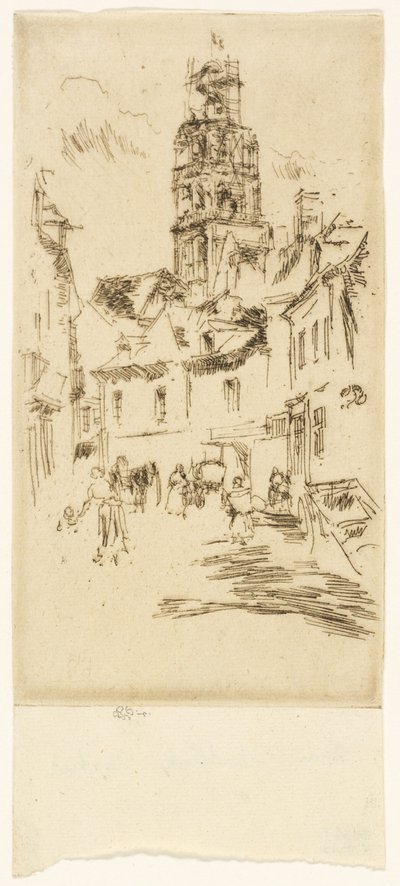 Tour Saint Antoine, Loches door James Abbott McNeill Whistler