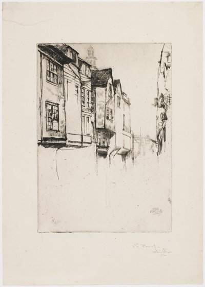 Wych Street, Londen door James Abbott McNeill Whistler