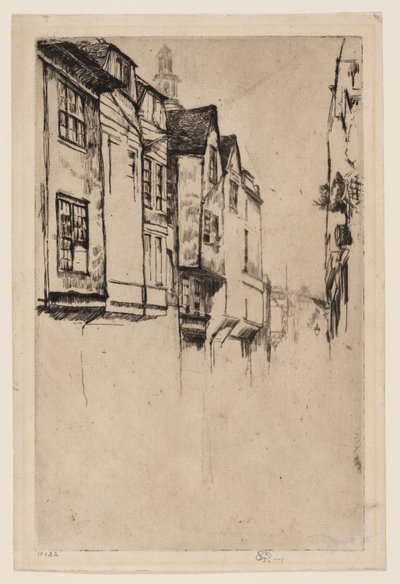 Wych Street, Londen door James Abbott McNeill Whistler