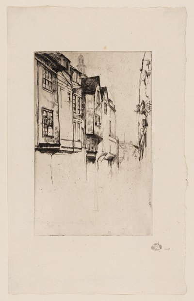 Wych Street, Londen door James Abbott McNeill Whistler