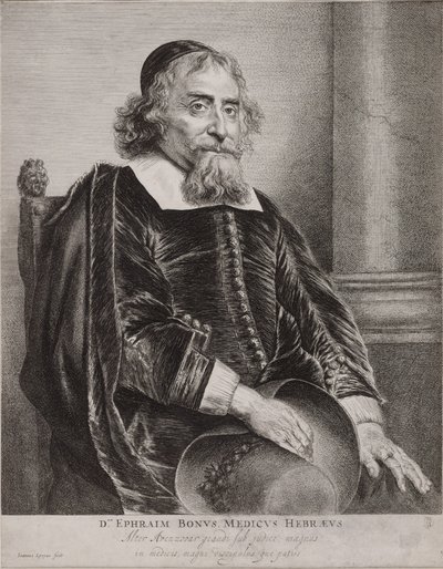 Portret van Ephraim Bueno door Jan Lievens