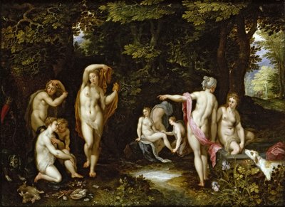 Diana en Actaeon, ca. 1595 door Jan the Elder Brueghel