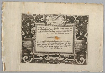 Print, Plaat door Jan van Doetechum the Elder