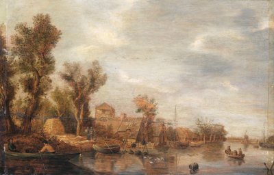 Riviergezicht door Jan van Goyen (follower of)