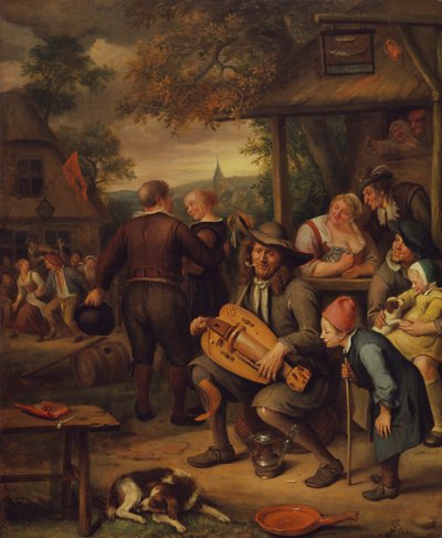 De draailierspeler door Jan van Kessel