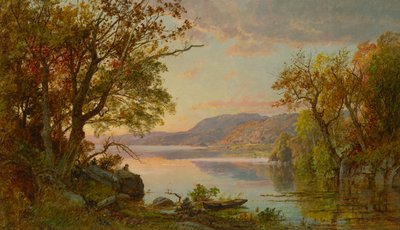 Een Glimp van Greenwood Lake door Jasper Francis Cropsey