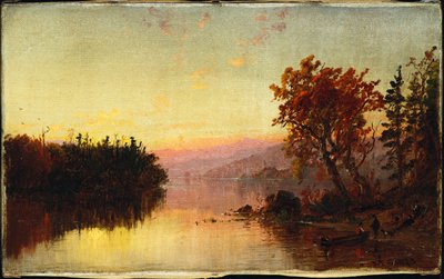 Greenwood Lake bij schemering, 1873 door Jasper Francis Cropsey