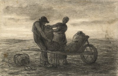 De Aardappeloogst door Jean Francois Millet