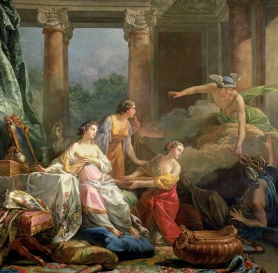 Mercurius, Herse en Aglauros, 1763 door Jean Baptiste Marie Pierre