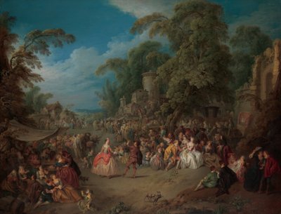 De kermis in Bezons, ca. 1733 door Jean Baptiste Pater